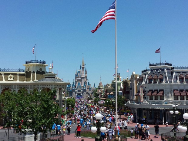 One last look up Main Street USA at the Magic Kingdom before leaving
