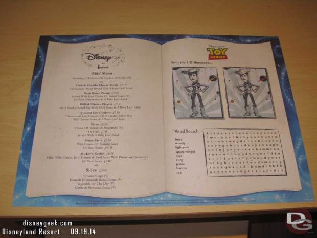 Disney Cafe by Harrods