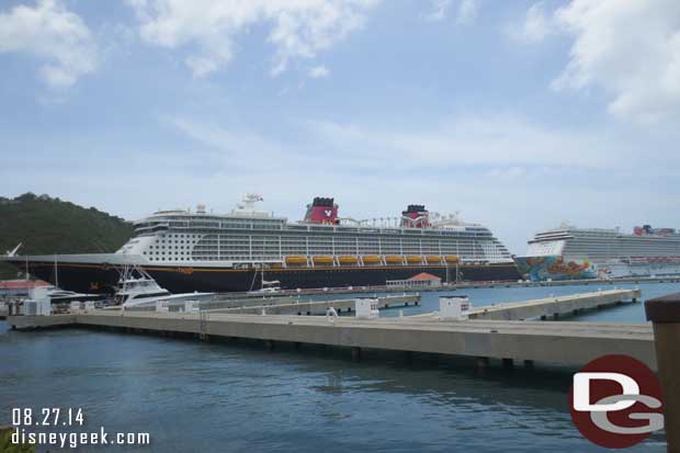 The Disney Fantasy in port at St. Thomas