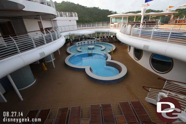 Disney Fantasy - An early morning walk around the ship.  As is the quiet pool