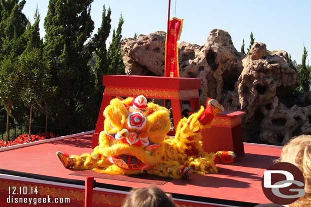 Epcot Holidays Around the World - Chinese Lion Dancers