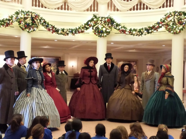 The Voices of Liberty performing in the American Adventure lobby.