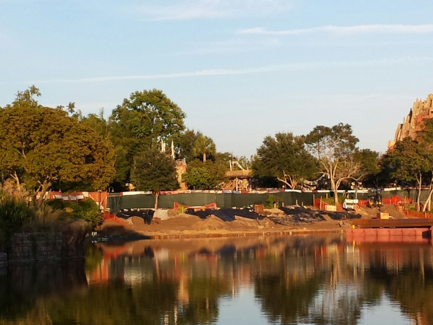 Panning to the left here is a closer look at the Rivers of Light construction.