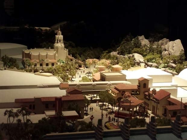 The Buena Vista Street Model is still in One Man's Dream.  The new Fantasyland one is gone though.