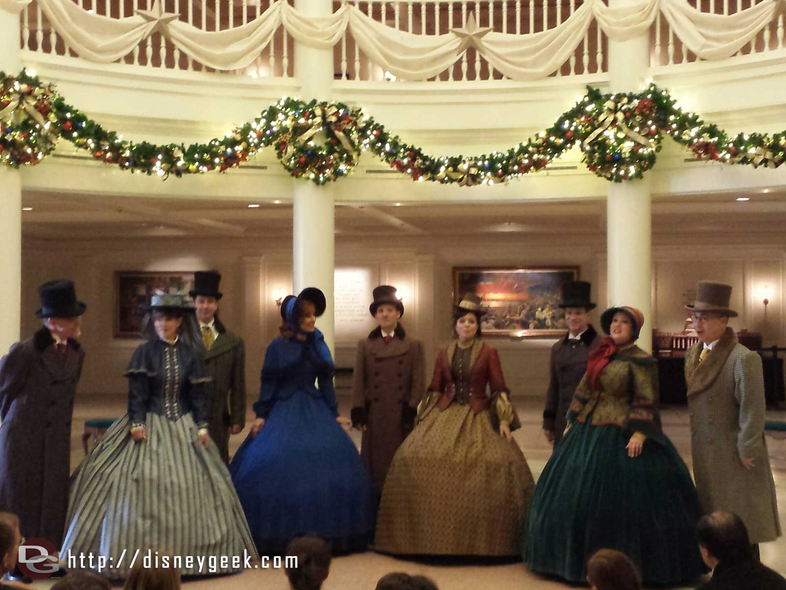 The Voices of Liberty performing in the American Adventure Lobby.