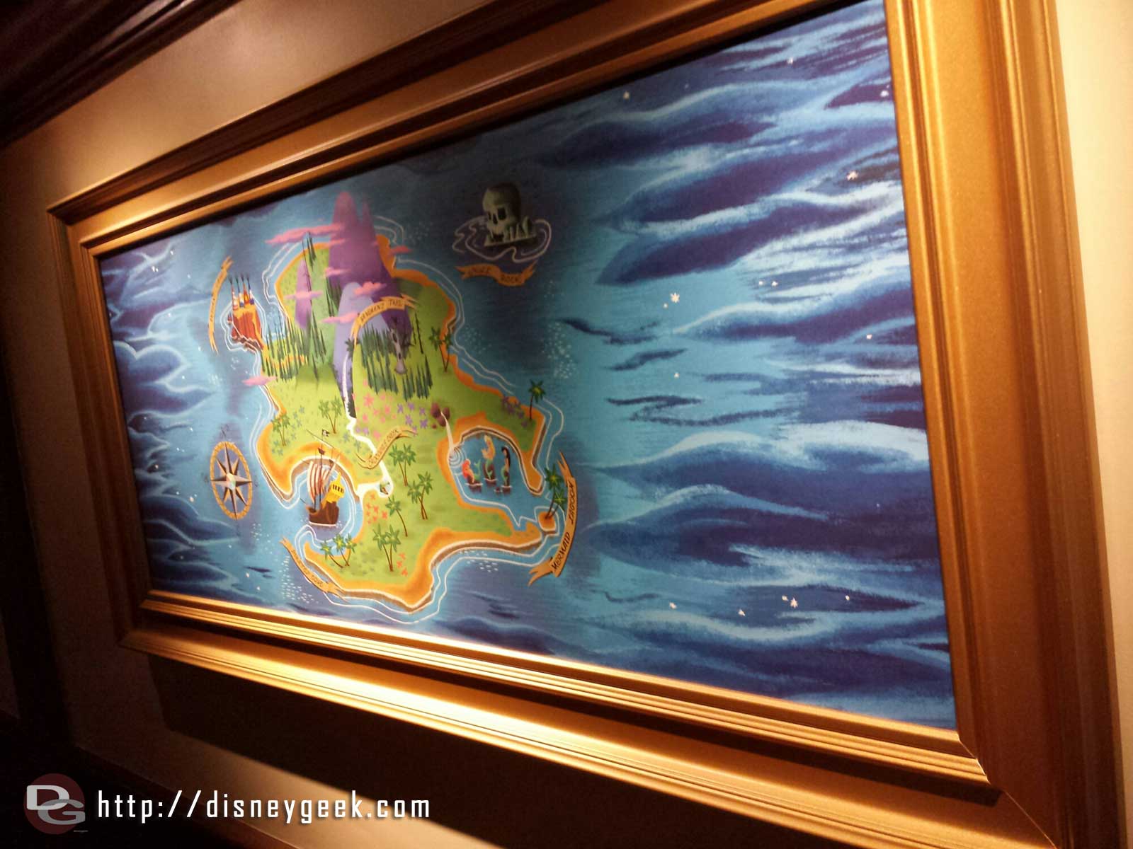 The new Peter Pan queue. The first section is an art gallery.