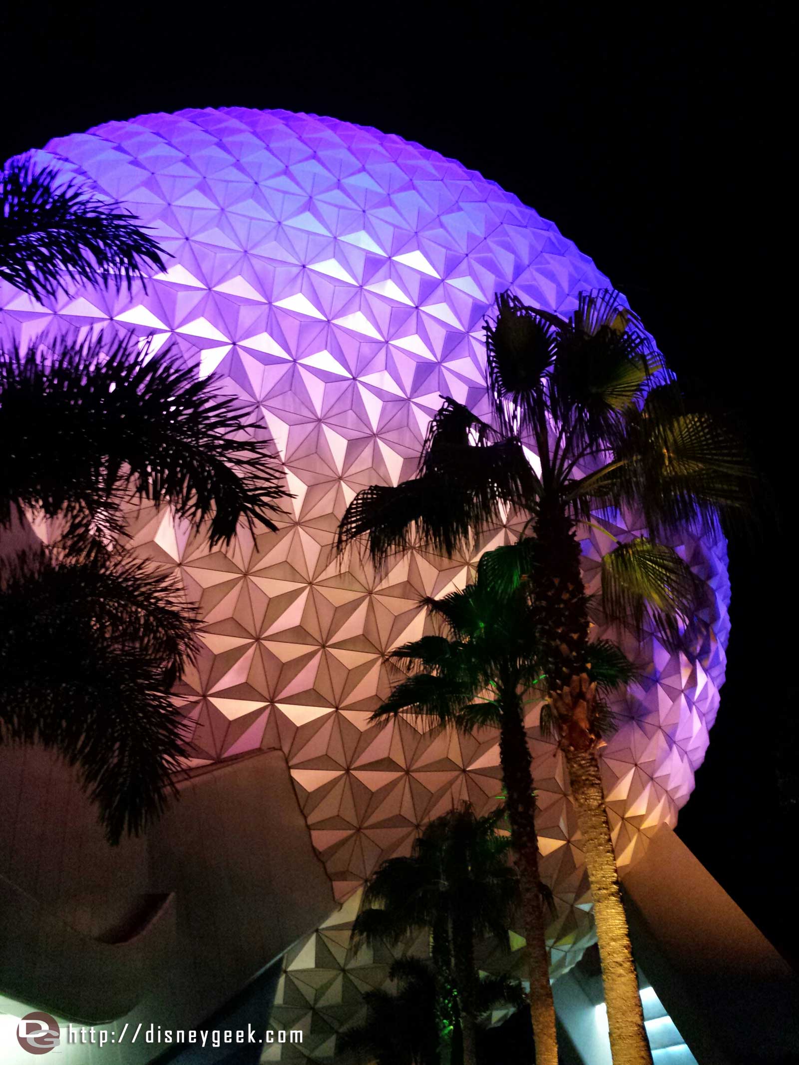 Final stop of the evening, Epcot. Spaceship Earth.