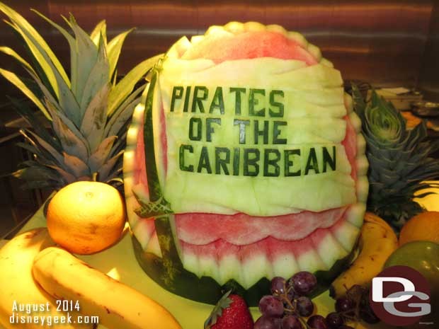 Disney Fantasy - Pirate Night Fruit Carving