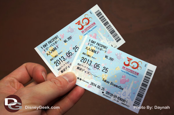 Purchased our tickets for DisneySea!