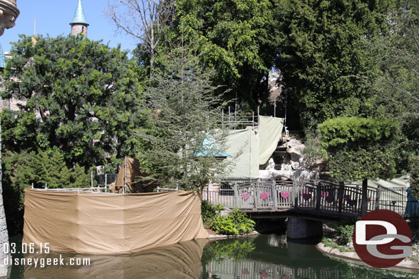 Work continues on the east side in the Grotto