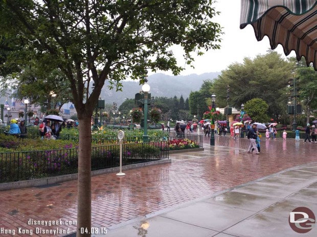 Hong Kong Disneyland - Main Street USA in the rain