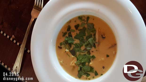 Carthay Circle Restuarant - Lemongrass Coconut Broth accented with Tangerine 