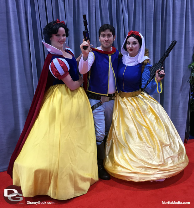 Loved these unique cosplay costumes like the Snow White and Prince Charming / Star Wars Rebel Cross-over.
