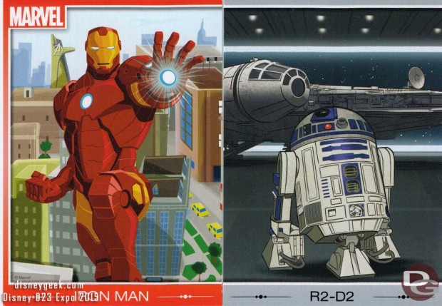 Marvel and Star Wars cards were also part of the D23 Expo Trading Card Quest