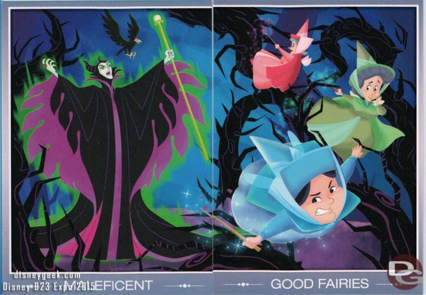 Some of the D23 Expo trading cards worked as sets to form a scene