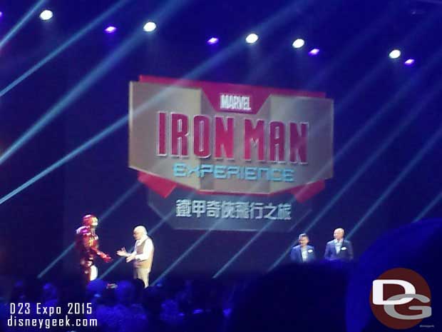 Stan Lee and Ironman made an appearance to promote the upcoming Hong Kong Attraction.
