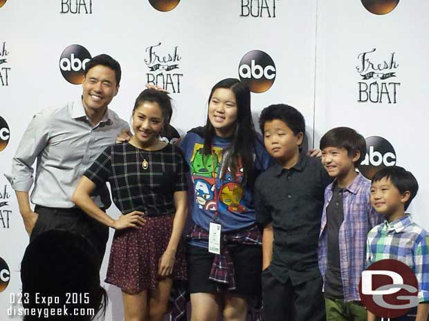 The Cast of "Fresh Off the Boat" meeting guests at the ABC Area on the Show Floor