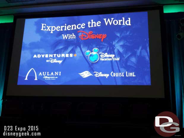 Waiting for the only presentation I attended today. Experience the World with Disney