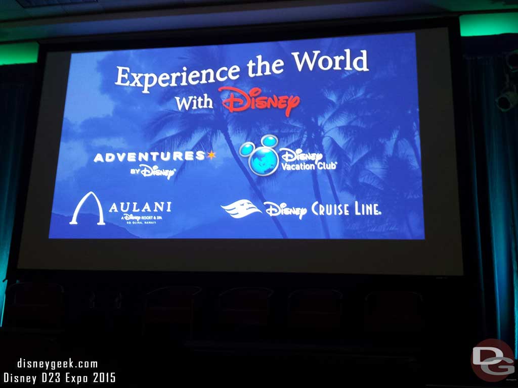Waiting for the only presentation I attended today. Experience the World with Disney