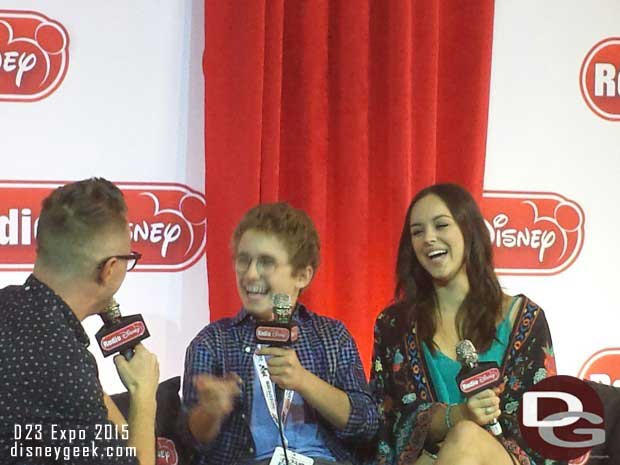 Two of the children from the ABC show the Goldbergs being interviewed by Radio Disney