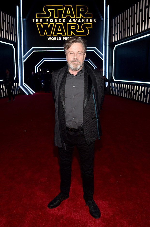 HOLLYWOOD, CA - DECEMBER 14:  Actor Mark Hamill attends the World Premiere of ?Star Wars: The Force Awakens? at the Dolby, El Capitan, and TCL Theatres on December 14, 2015 in Hollywood, California.  (Photo by Alberto E. Rodriguez/Getty Images for Disney) 