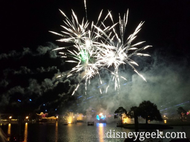 Illuminations to cap off the evening and 13 hours in the parks after a red eye flight.