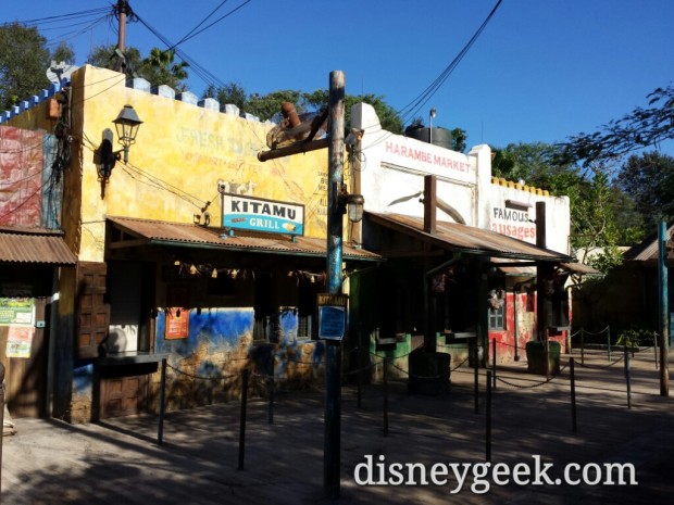 Paid a second visit to the Harambe Market, this time before it opened to take a look around with no crowd.