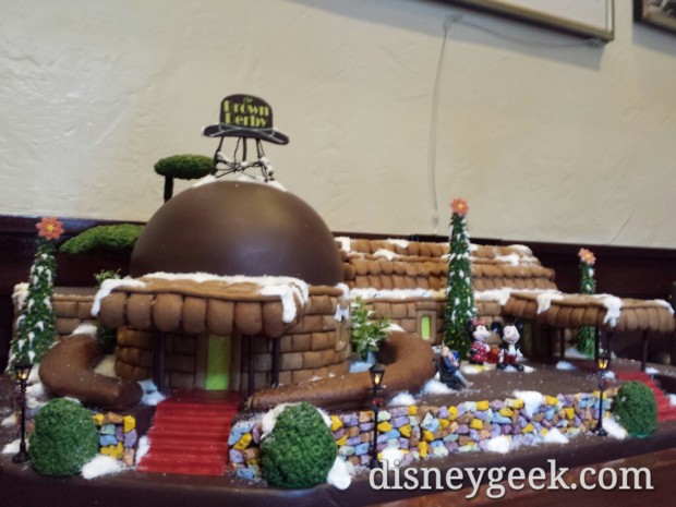 Hollywood Brown Derby gingerbread display