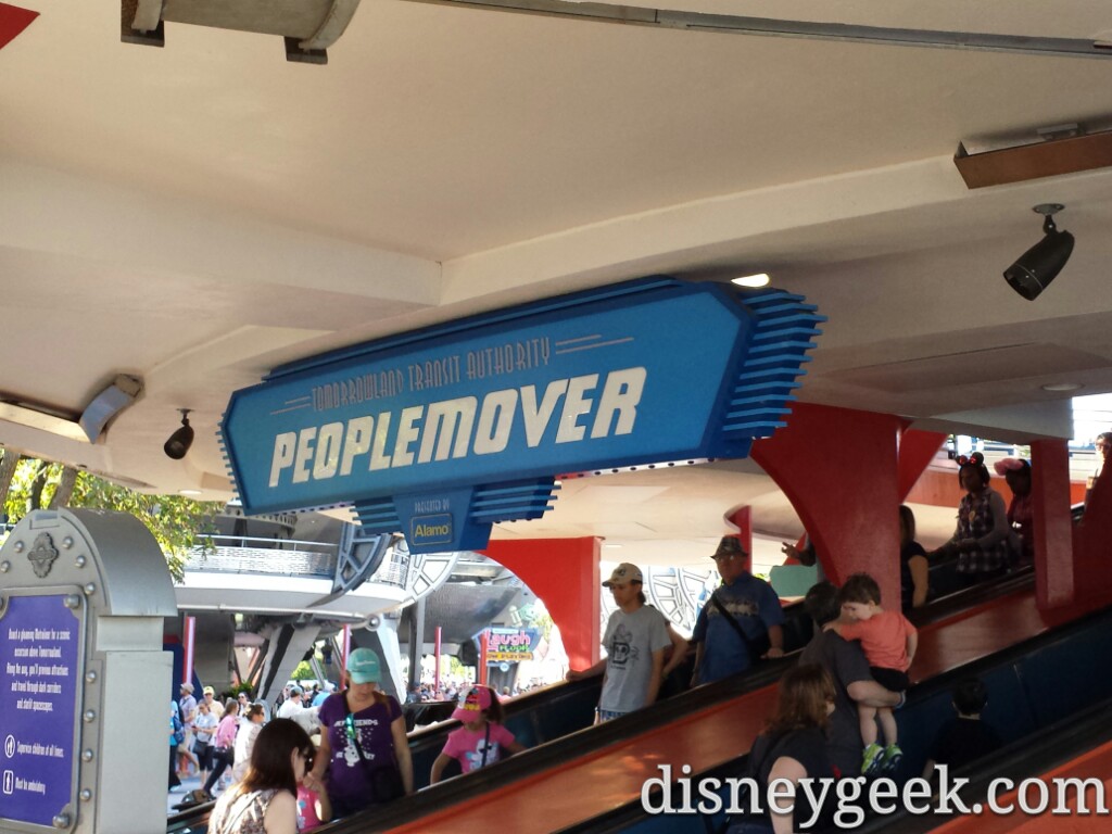 The Peoplemover is back in operation. The speed ramp up was not so you had to walk up but you could ride down.