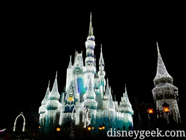 Time for the Castle Lighting. I was too far back for cell phone pics of the stage
