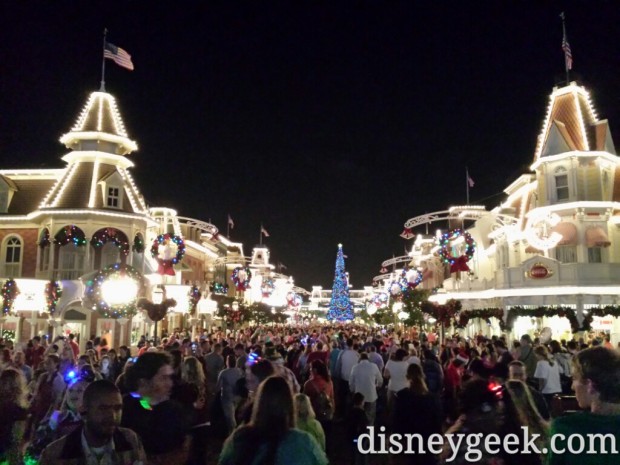 Main Street USA around 6:30 just as busy as an hour ago.