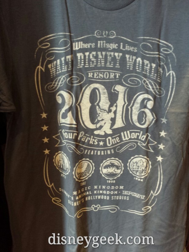 This 2016 Shirt design had an odd choice.. why three park opening dates and symbols then the Tower of Terror opening instead of Studios?