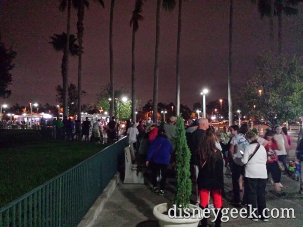 The bus line for Epcot at the Studios (boat was just as bad)