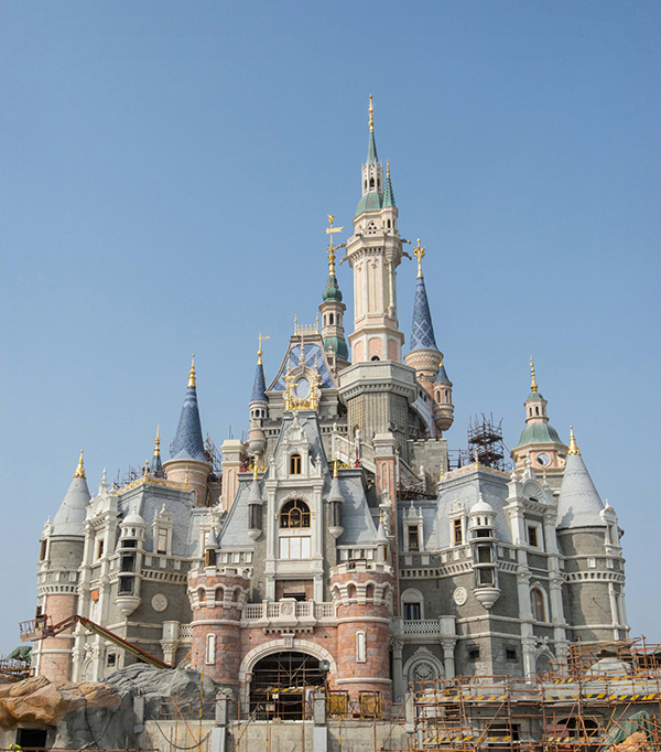 Disney Imagineers and construction teams are painting the majestic Enchanted Storybook Castle, the tallest, largest, and most complex Disney castle ever built.  Guests will experience immersive attractions, dining, shopping and spectacular entertainment at the Fantasyland icon.