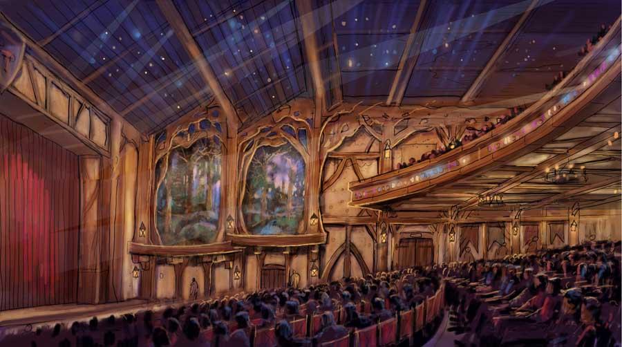 Interior of Live Entertainment Theater - These concept images are subject to change. © Disney