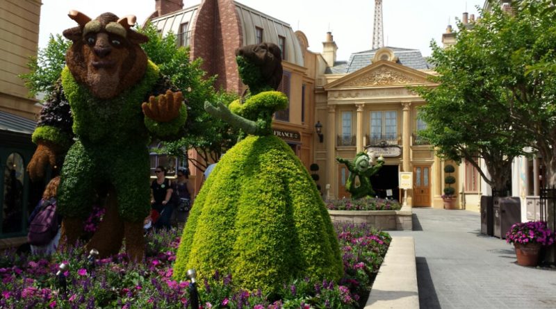 2016 - Belle & the Beast Topiaries from Beauty and the Beast