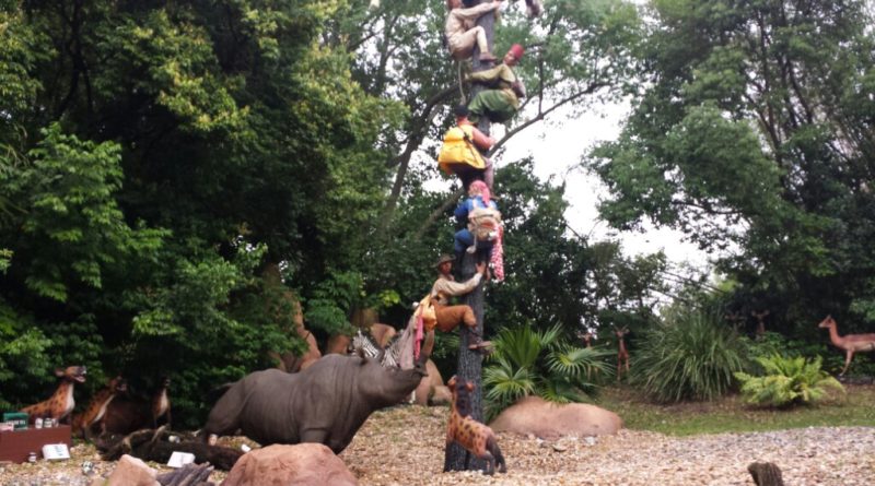 A classic scene from the World Famous Jungle Cruise in Adventureland at the Magic Kingdom