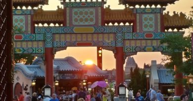 Epcot World Showcase at sunset