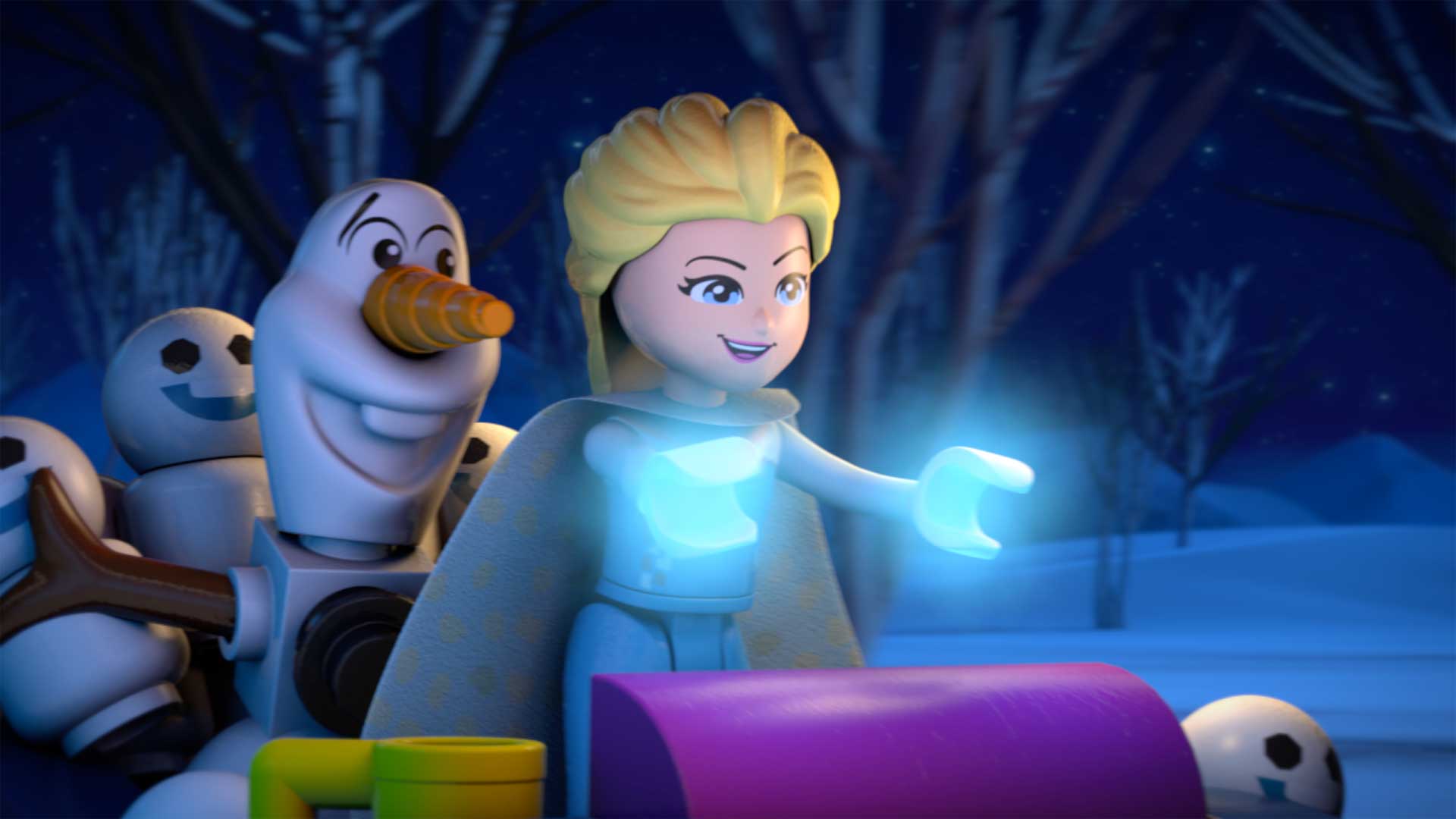 Frozen Northern Lights - Elsa and Olaf LEGO animated short