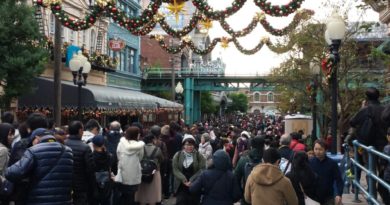 Tokyo DisneySea - Another view of the crowd. Stand by was posted at 90 min already and growing.
