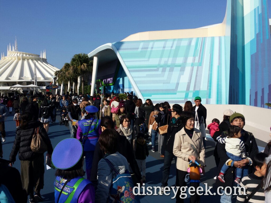 The Buzz Lightyear queue stretched toward the central plaza.
