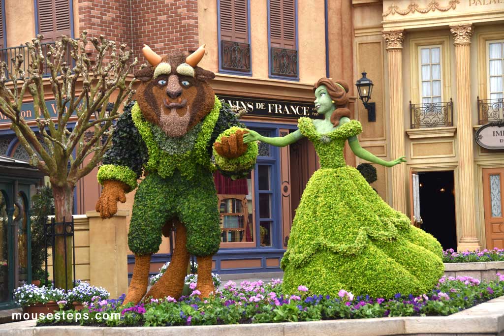 Belle & the Beast Topiaries from Beauty and the Beast