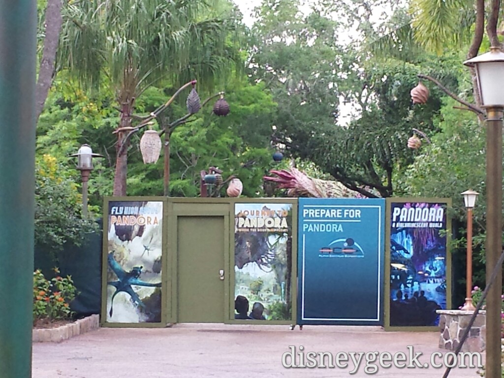 Not a lot has changed from the park view of Pandora since December.