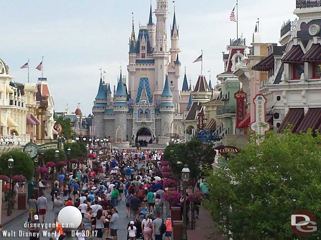 Main Street USA about 30 minutes before park opening