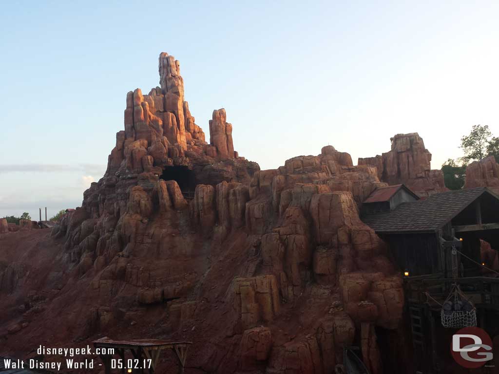 Big Thunder as the sun was starting to set