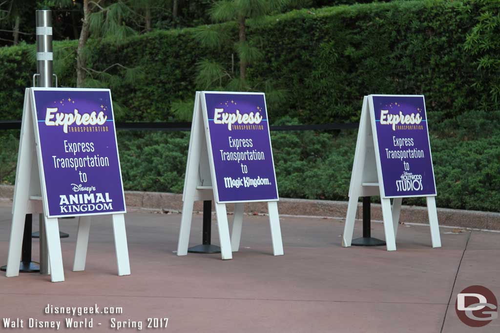 Express Transportation Signs at Epcot