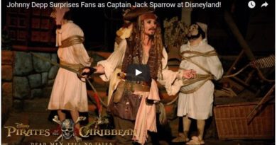 Johnny Depp as Jack Sparrow at Disneyland