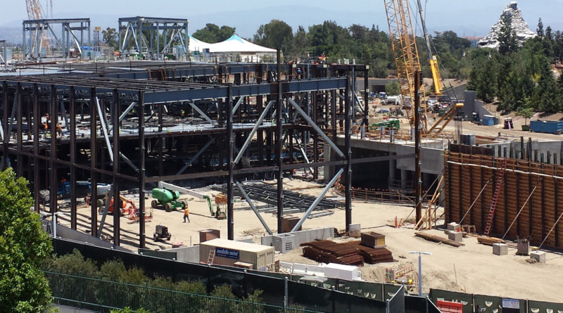 Star Wars Land Construction from parking structure