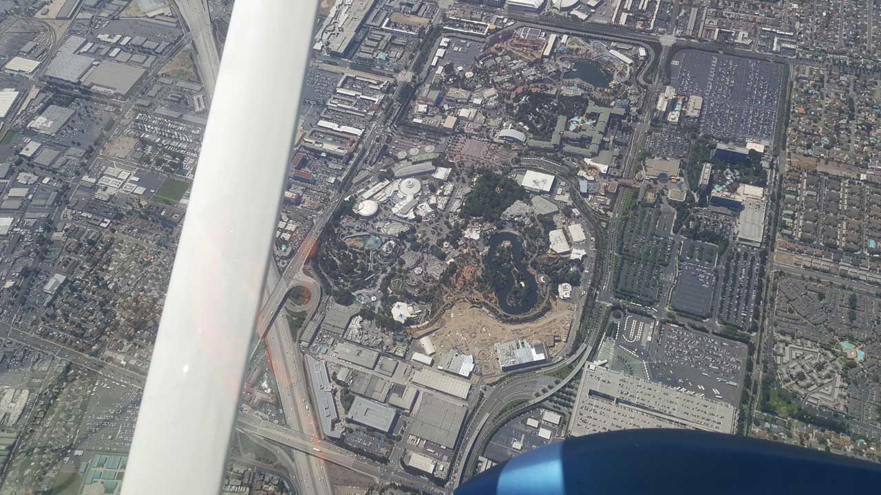 Disneyland from air on 7/23/17