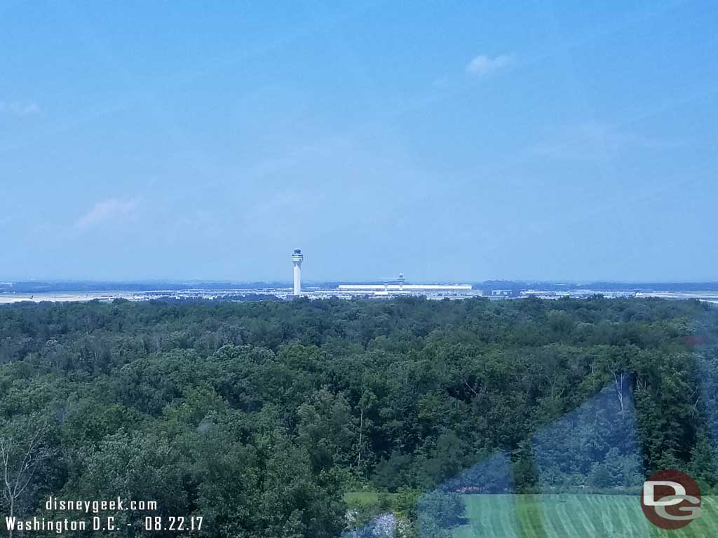 The view looking toward Dulles Airport from the observation Tower